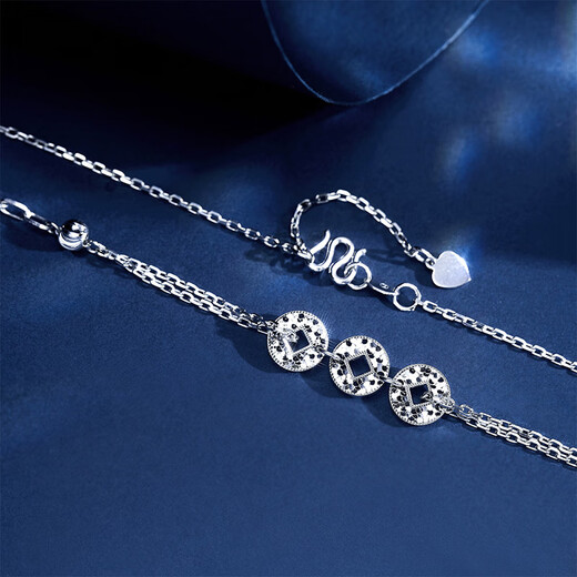 Meluxe Minai broken ice ice Pt950 platinum necklace pendant platinum clavicle chain for women birthday gift for girlfriend, about 9.01g-45cm