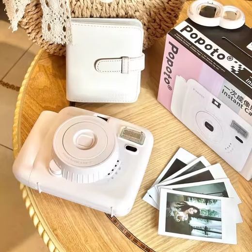 POPOTO instant camera, one-time imaging, MINI photo paper, instant school gift camera, commemorative ccd student camera, Morandi green, instant stand-alone model, no photo paper, no accessories