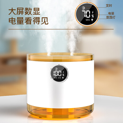 OEMG new desktop humidifier smart timer office living room bedroom usb large mist volume air hydration humidifier H13 humidifier single spray white
