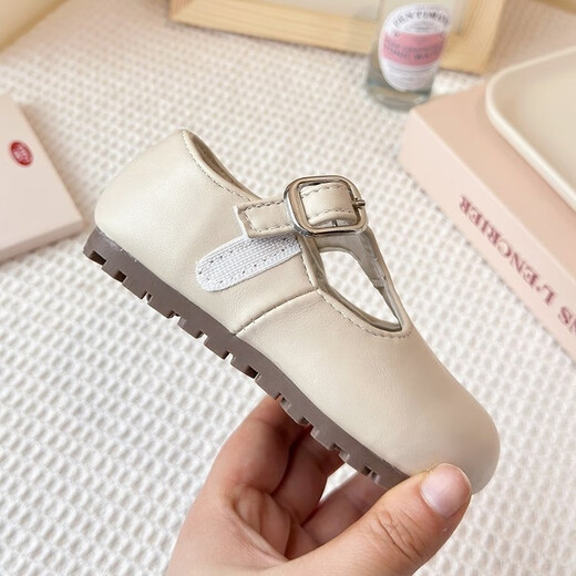 G.duck Korean style baby girl shoes 2025 spring and autumn new style small and medium-sized children's leather shoes girls princess shoes children's single shoes trendy black 21 inner length 13.5m