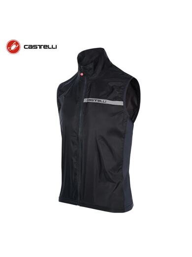 CASTELLI Scorpion men's spring and autumn windproof cycling jersey vest lightweight vest close-fitting professional tailoring 4521512 085 light black XS