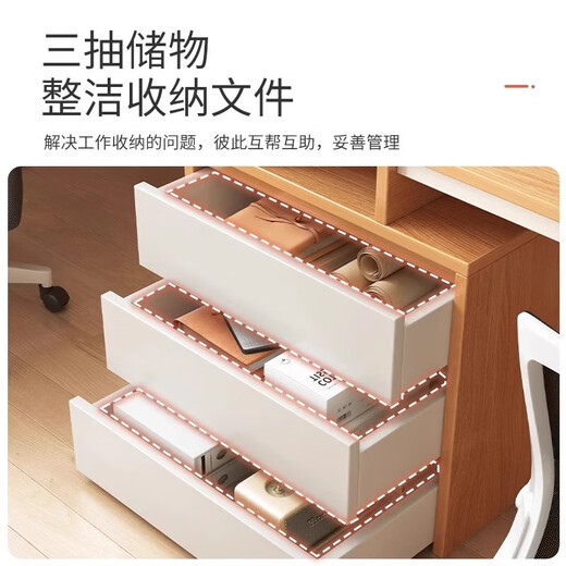 Double computer desk home wall-mounted long table bedroom desk simple modern student study office workbench quality double place pastoral color 240cm