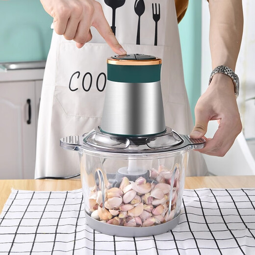 Shixishuo garlic peeler electric automatic garlic peeling machine household multi-functional garlic peeling machine 3L glass bowl 1 garlic peeler + 1 set of knives