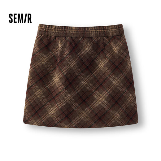 Same style as Semir shopping mall | Skirt for women winter plaid imitation 2025 sweet cool Maillard skirt 101725120011