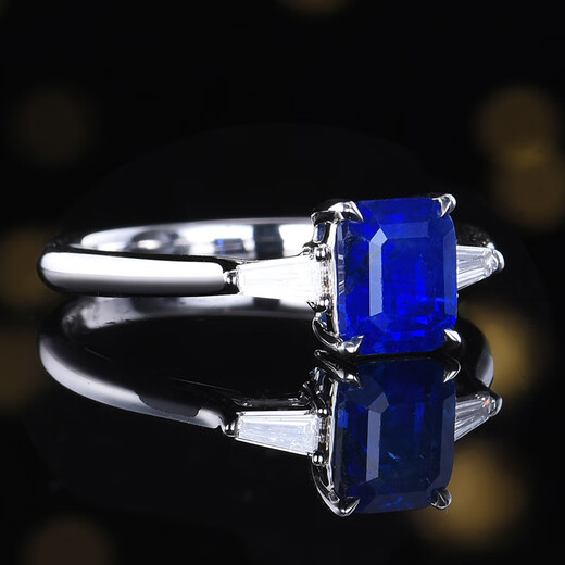 HEEKAIYI Sapphire Ring for Women Royal Blue 18k Gold Diamond Ring Chinese Valentine's Day Birthday Gift for Wife and Girlfriend Selected 1.71 carat/royal blue 1.71 carat The ring can be changed, contact customer service