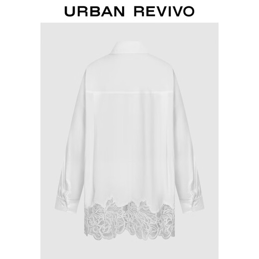 UR2025 new winter women's temperament splicing lace loose long-sleeved cardigan shirt UWU250026