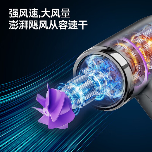 Syouran rechargeable wireless hair dryer for dormitories, student battery model, high-power hot and cold dual-purpose, hot air, super long, high battery life, no-plug charging model, dedicated to student dormitories, wireless hair dryer, dormitory use, unplugged, gray