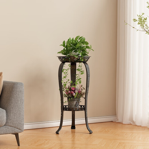 Anya European-style iron balcony flower stand flower pot multi-layer living room indoor and outdoor green radish and spider orchid flower pot stand thickened flower stand