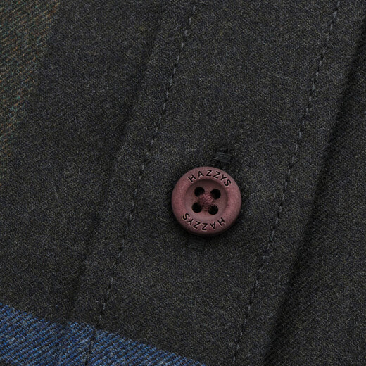 HAZZYS Women's Clothing 2025 Winter New Women's Contrast Color Retro Plaid Long-Sleeved Shirt Women's ASCSK1CDK28 Carbon Gray CG M (160/84A 38)