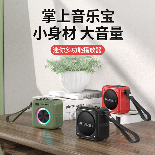 山水（SANSUI）U3蓝牙音箱无线音响音乐宝高音质2025款户外大音量收音便携小巧晨练音响 绿色