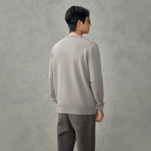 Heilan House (HLA) Sweater Men's Warm Long-Sleeved Sweater Men's Round Neck Pullover Bottoming Shirt Men's Wool Comfortable Sweater Men's Khaki 26 - Contains Wool/Antibacterial/Far Infrared Warmth XL/180/96A