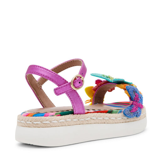 Betsey johnson girls emery fisherman sandals fuschia multi 5 big kids