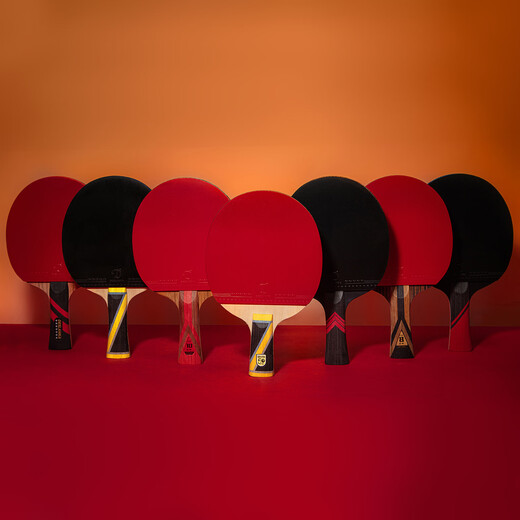 Deslan Card 5th Anniversary Table Tennis Racket 10-star 8-star ebony carbon blade, professional-grade single shot, pen-hold shot, horizontal shot, high elasticity and high viscosity, professional ebony 8-star horizontal shot, 1 piece