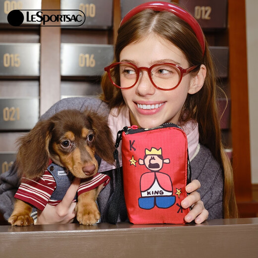 LeSportsac new funny duck small lucky series king poker childlike change storage clutch king and queen