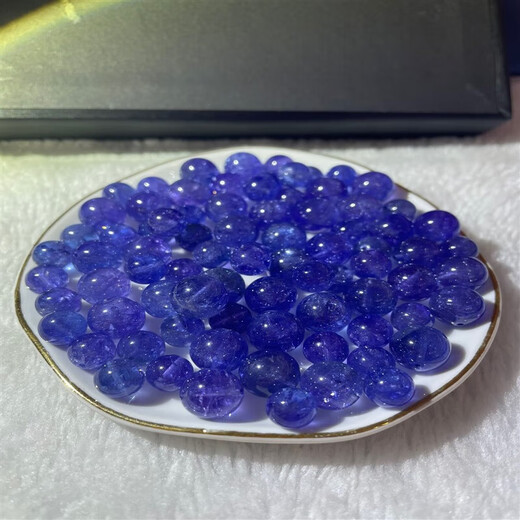 Chuxu Haoying natural crystal tanzanite single bead bracelet women's gem grade noble blue round bead crystal loose bead single 10mm single