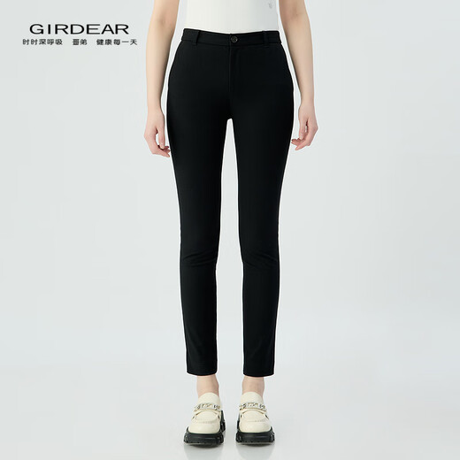 GIRDEAR Women's 2025 Autumn New Style Superior Magic Little Black Pants Formal Suit Pants Women 119201 Black M (size 3)