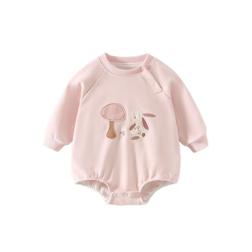 Chengbao baby clothes, autumn cartoon printed baggy clothes, one-year-old children's long-sleeved overalls, men's and women's baby clothes, bursts of floral yellow and green 66cm