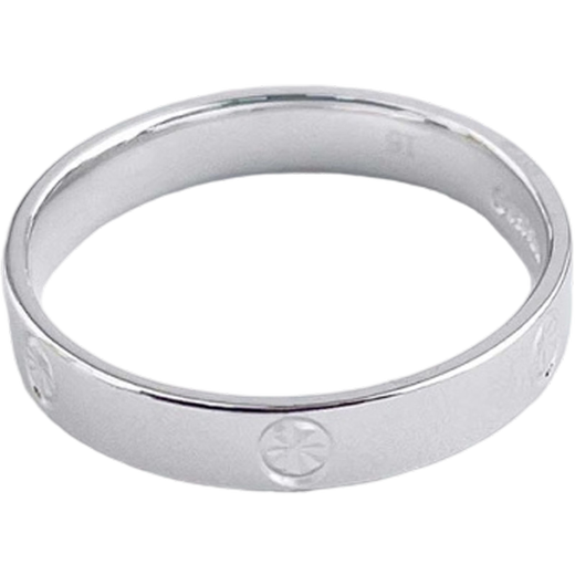 Laofu gold platinum solid solid screw-shaped rice-shaped ring ring (face width is about 3. Mother and lover's birthday Mid-Autumn Festival gift screw-shaped rice-shaped ring ring (about 4.57g)