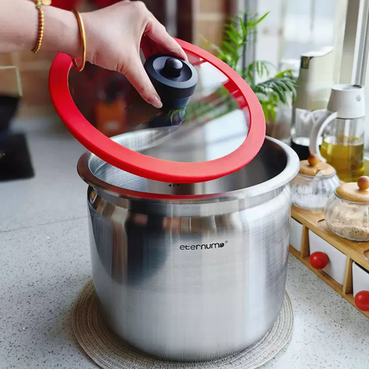 Yusenyi 1810 stainless steel sealed barrel 304-meter barrel kitchen storage barrel flour grains coffee bean storage tank 10L24x22cm