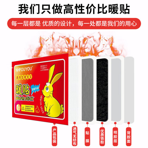 NHFOUYOU Warm Baby Warming Patch 100 Pieces Hot Compress Warming Patch Auntie’s Magic Waist Warming Belly Warming Patch for Girls During Menstrual Period