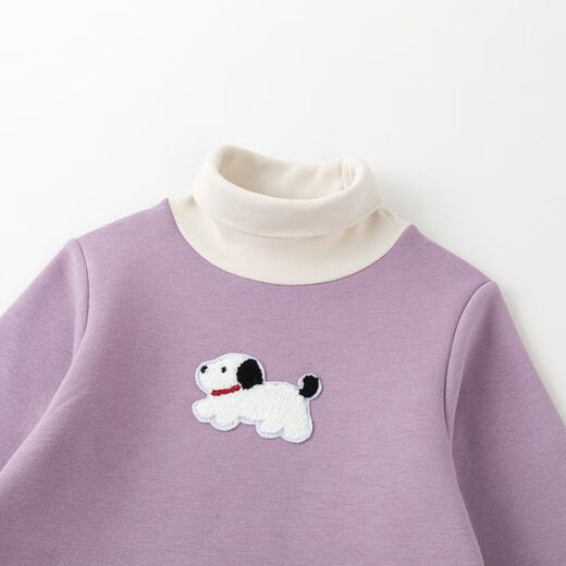 Dudujia Circulating Fever Boys Half Turtle Collar T-shirt Autumn and Winter Girls Bottoming Shirt Antistatic Baby Long Sleeve T-Winter New Dark Hemp Gray 100