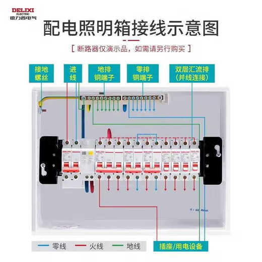 Deli Ximing assembly electric box PZ30s air switch box electric box household box empty open box electric control box CDPZ30s-36 circuit surface-mounted