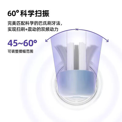 KONKA Electric Toothbrush Purple Light Sweeping Vibration Integrated Electric Toothbrush Disinfection Chamber Magnetic Levitation Motor Home Chinese Valentine's Day Gift Frosted Style