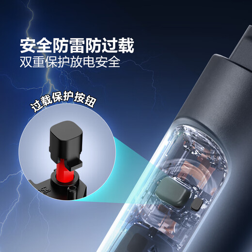 Bull (BULL) vehicle-mounted portable charging and discharging integrated gun 3.5kW new energy vehicle charging gun discharge gun 16A high power socket outdoor discharge gun plug-in row DF-F16E 10 meters 3.5KW charging and discharging integrated