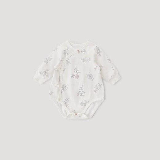 Bali Piggy Baby Cover Newborn Category A Pure Cotton Jumpsuit Newborn Strap Triangle Harness Spring and Autumn Baby Clothes Bellflower 59cm