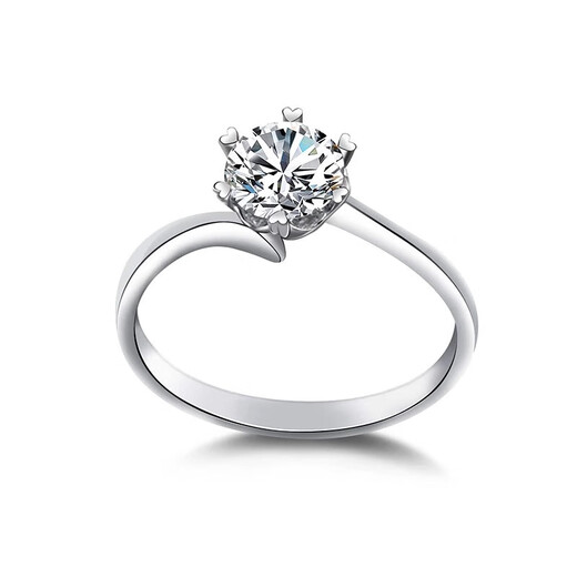 PT950 platinum diamond ring, snowflake arm twisting ring for women, wedding ring, proposal and engagement gift, exquisite box, platinum snowflake arm twisting ring for women, No. 17, shut up for 50 minutes