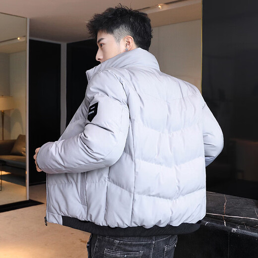 Cotton coat men's autumn and winter coat 2025 new trend thickened cotton coat work wear trendy brand cotton jacket trend black 4XL