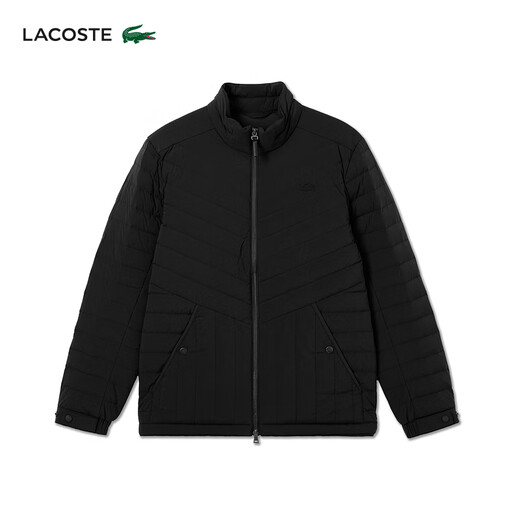 LACOSTE French crocodile men's 25 autumn new V-shaped partition quilted goose down jacket | BH2550 031/black S 46