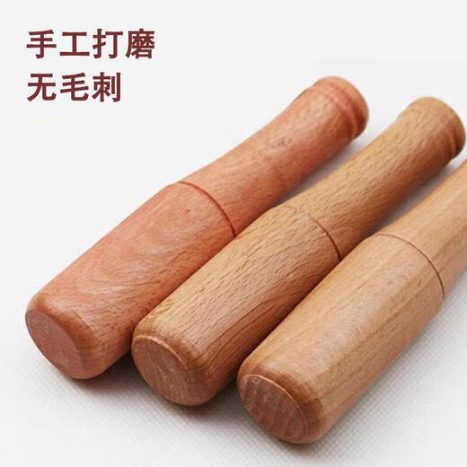 Enshou Suzao wood products household garlic hammer jujube wood solid wood tamper press garlic stick grinder no paint no wax log jujube flower garlic hammer 17.5cmx3.5cm
