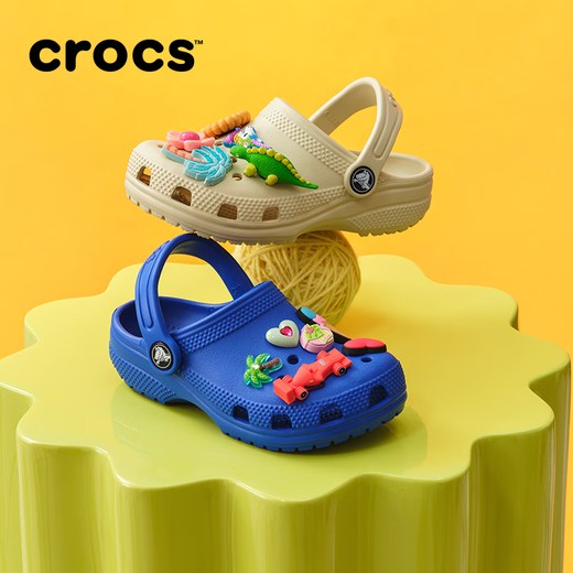 Crocs (CROCS) Classic Crocs Children's Shoes Outdoor Casual Shoes Sandals/206991/206990 Bone White-2Y2 (Including Zhibixing) 28 (165mm)