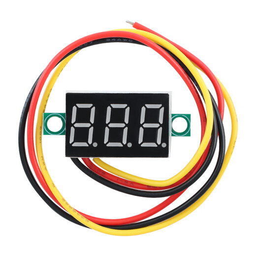 YourCee0.28/0.36-inch two-wire three-wire voltmeter variable precision digital display/digital voltmeter reverse connection protection 0.36-inch_two-wire voltmeter-with calibration-green No Specifications