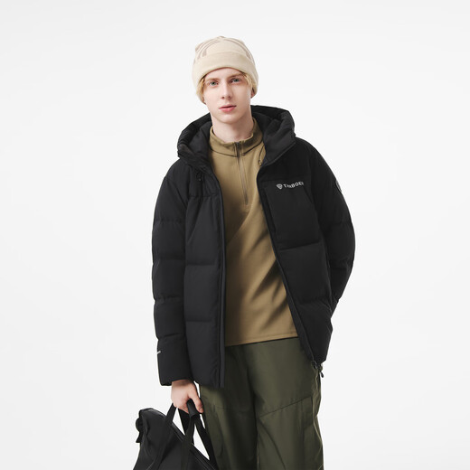 Tambor Puff Down Jacket Men's Short Hooded Sports Bread Jacket Thick 25 Years New Style 5550375D Black 175