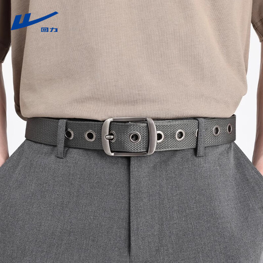 Pull back canvas belt men's pin buckle belt men's young men's woven nylon workwear casual all-match tactical jeans belt