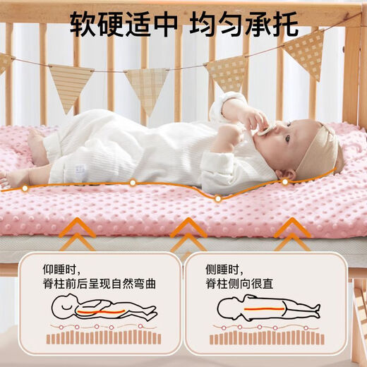 Duo Elf changing table cotton pad baby care table soft pad removable and washable newborn small mattress baby touch table lying pad winter double-sided changing table mat Dinosaur Paradise 55*100cm (recommended for crib)