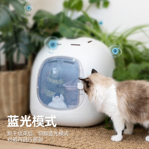 Yopet fully automatic pet drying box for cats and dogs pet shop special dryer silent small household bath Yuexiang style (800w+62L) white