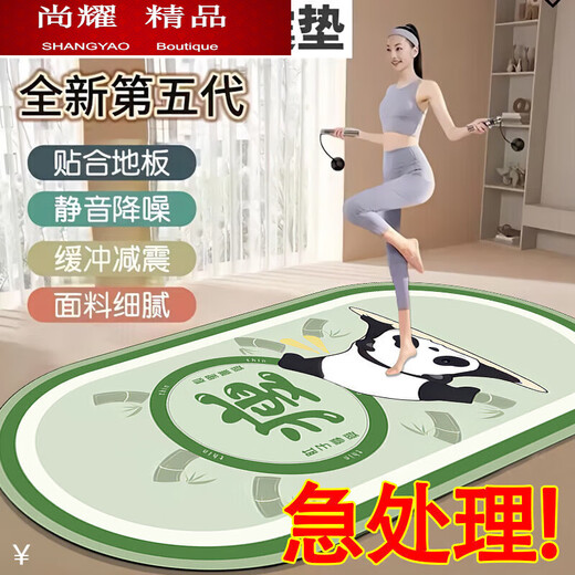 Zailu jump rope yoga mat, soundproof and shock-absorbing, indoor sports, non-slip grip, thickened jumping exercise, Pilates, fitness dance mat, thickened non-slip bottom dance mat-01A type, 60X120CM, dedicated for fitness and abdominal strengthening