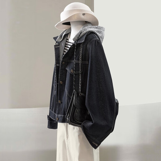 Sibaishe fashionable long-sleeved washed denim jacket for women 2025 autumn new style simple short casual top