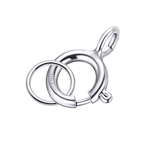 Hengjiuye DL 199818k gold buckle head real 18K gold spring buckle thin necklace bracelet buckle 750 4mm spring buckle + 3mm circle (rose gold)