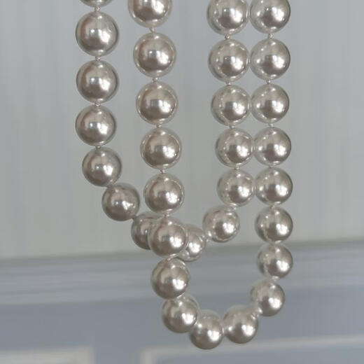 Ni Ni's same classic white Australian white pearl necklace high-end light luxury sweater 12mm pearls/approx. 45cm