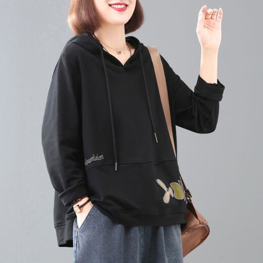 Qiuze CHIUTSE Shandong Jimo Sweater Women's Early Autumn Hooded Sweater Women's 2025 Winter New Large L Size Women's Clothing Long Women's Clothes Green (Collect and shop. Prioritize delivery) M_Recommended 80-100Jin Jin is equal to 0.5 kg