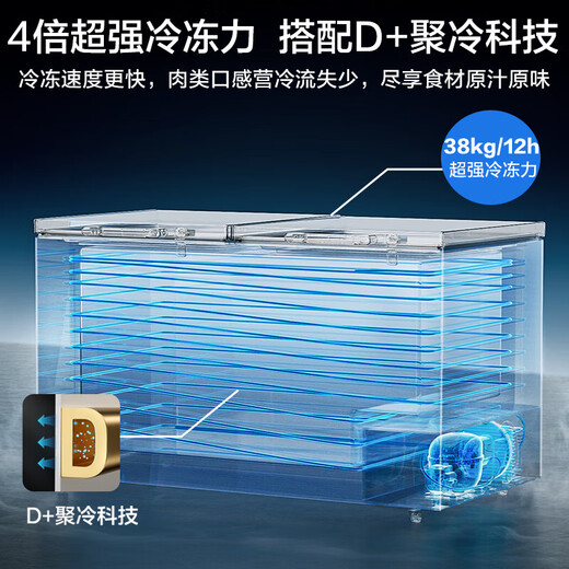 Midea Freezer Commercial Horizontal Large Capacity Freezer Single Temperature Freezing Refrigerator Conversion Refrigerator Deep Cooling Quick Freezing Ultra Low Temperature Large Capacity Freezer 300L/400L/500L/700L New Product-40 Degree Commercial 519L 519DKEM