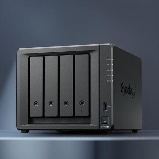 Synology DS423+ servidor de almacenamiento en red NAS disco en la nube privada Gestión de almacenamiento de datos de cuatro núcleos de 4 bahías intercambio de archivos copia de seguridad de datos compatible con discos duros de terceros DS423+ Disco duro original Synology 16T*1 pieza