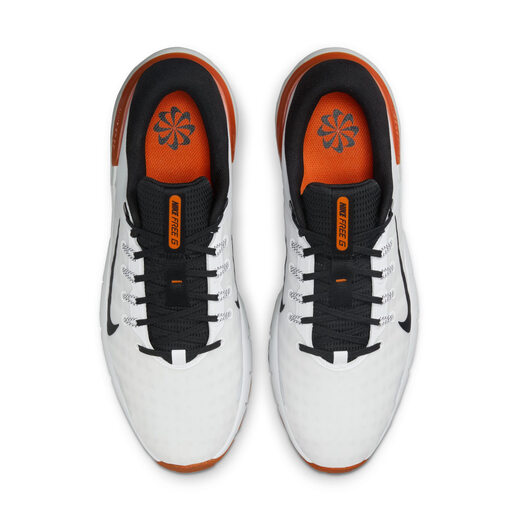 Nike men's and women's cushioning golf shoes for winter couples reflective sports NIKE FREE GOLF FN0332 103 white/black/eye-catching orange 38