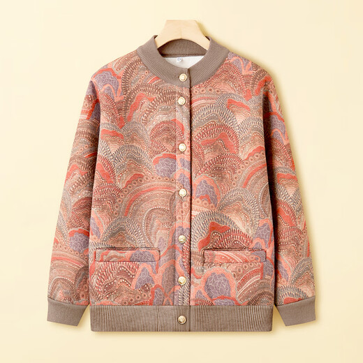 Fengxiao middle-aged and elderly winter jacket 2025 new 60-year-old and 70-year-old mother's velvet sweater sweater style grandma top