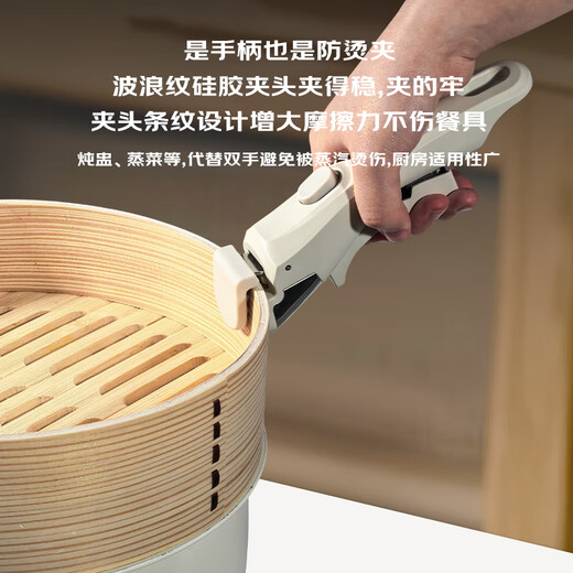 NEW DREAM ceramic non-stick pot set, wok, soup pot and milk pot three-piece set with detachable handle, multi-functional home kitchen set, newly upgraded detachable handle, dark green, 3-piece set