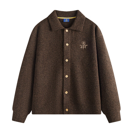 NVG YOUNG Italian small sailing wool knitted cardigan jacket for men and women casual loose lapel sweater skin-friendly bottoming shirt